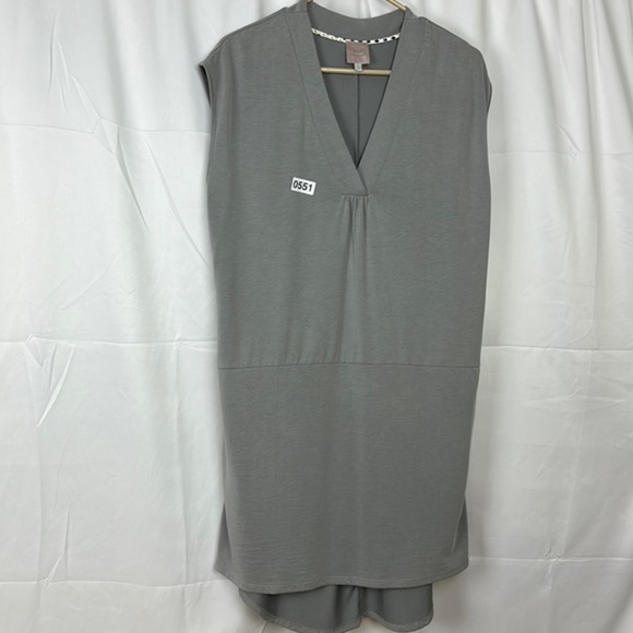 Laju Los Angeles size medium  it’s a high low dress.  Grey with pockets - Picture 1 of 10